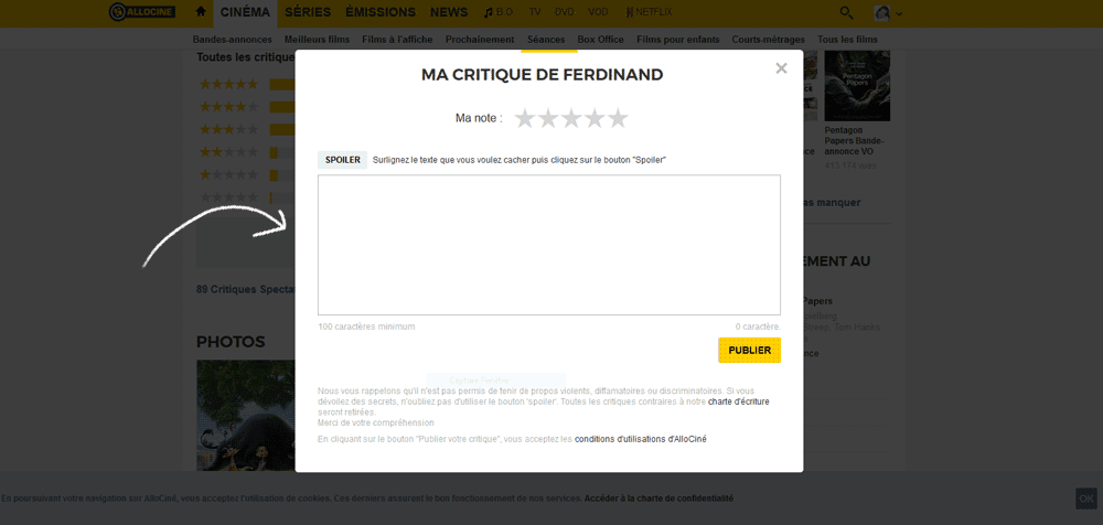Allociné — Commentaires