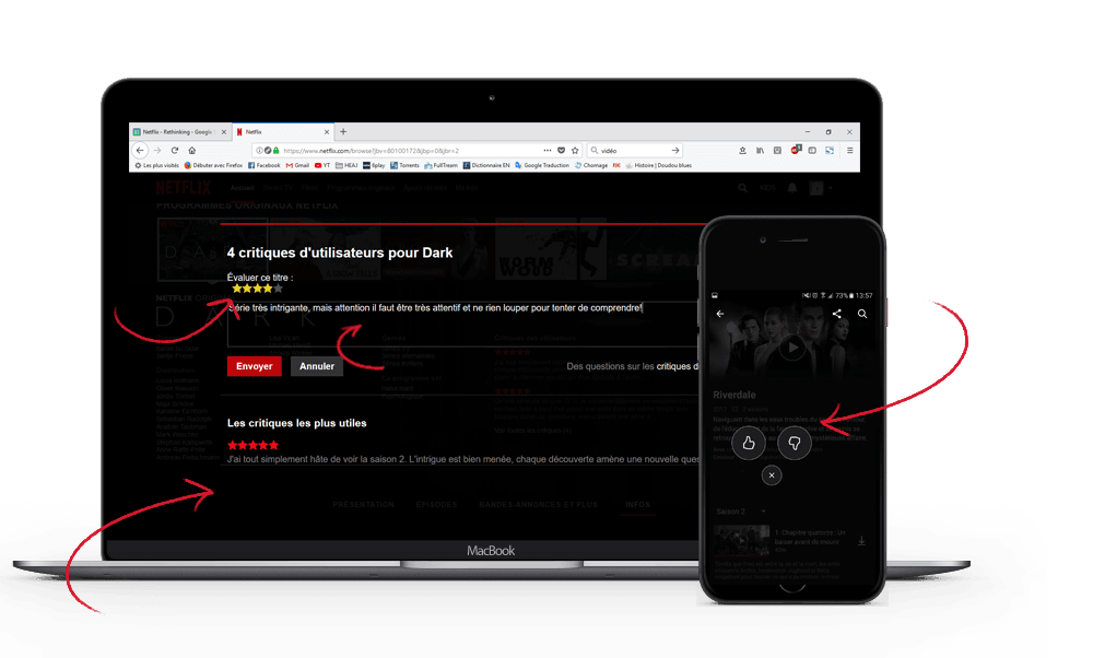 système d'évaluation sur le site Netflix